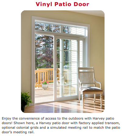 harvey vinyl patio door